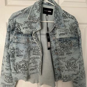 FASHION NOVA GRAPHITTI JEAN JACKET
